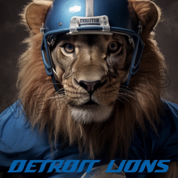 DETROIT LIONS NFL Poster Print Wall Art Wall Decor 11x14 Great Gift 4 Lions Fans - Picture 1 of 2